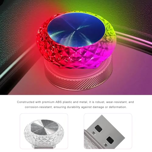 4 PCS USB LED Car Interior Atmosphere Lamp (Colorful)