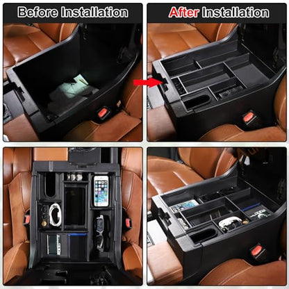 Car Armrest Storage Box Compatible with Toyota Tundra 2014 (Center Armrest Storage Box)
