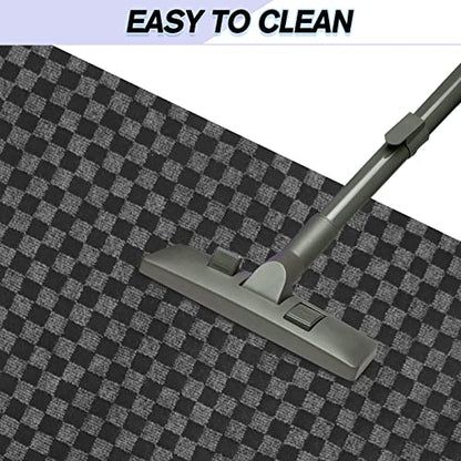 Custom Size Backed Non (Gray Checkered / 2FT*60FT)