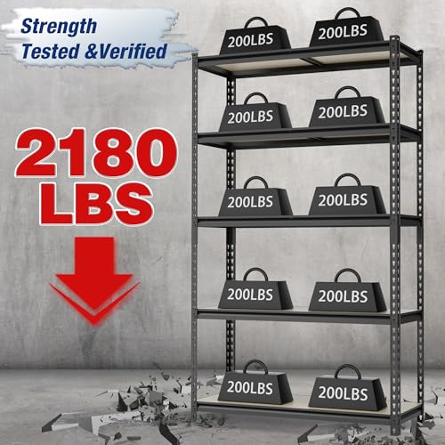 2180LBS Capacity 5 (Black / 35.4"W x 11.8"D x 72"H)