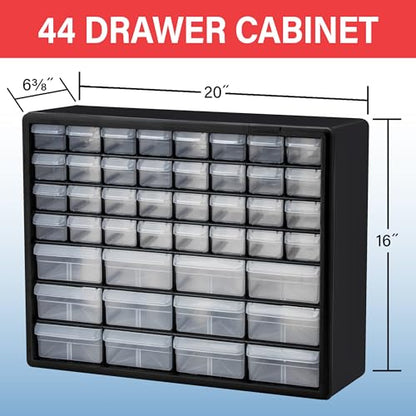 44 Drawer Plastic Storage Cabinet (Red / 44 Drawer / 1 Pack)