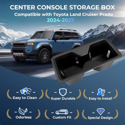 Center Console Cup Holder Inserts for Toyota Land Cruiser 2027 2026 2025 2024 (Cup Holder for 2024-2027 Land Cruiser)