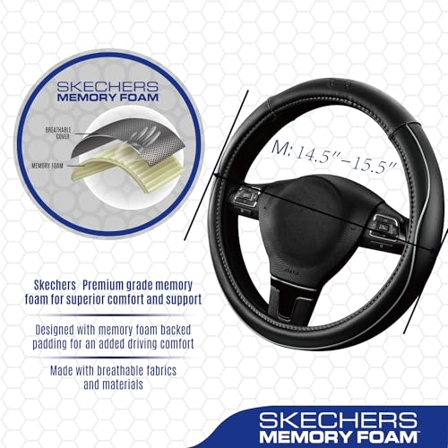 Memory Foam Steering Wheel Cover (Gray)