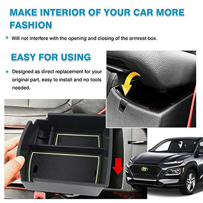 Center Console Organizer for Hyundai Kona 2018 (2018-2023 Hyundai Kona)