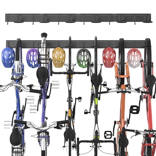 Bike Storage Rack (64in for 6 Bikes & 6 Helmets)