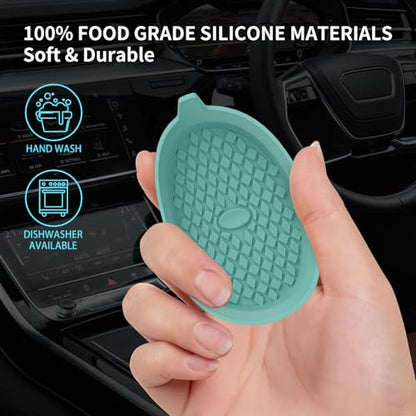 Car Cup Holder Coasters [4 Pack] Silicone Cups Mats (4pack-teal Blue)