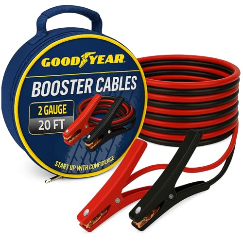 Heavy Duty Jumper Cables for Car Battery (2 Gauge, 20 FT)