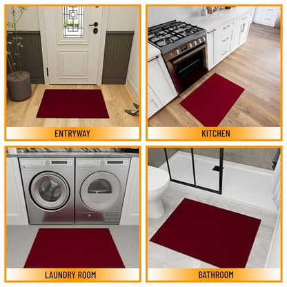 2x3 Entryway Rug (Solid Red)