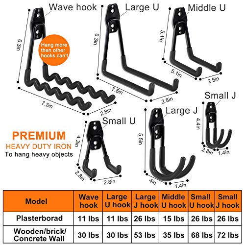 24PCS Garage Hooks (24PCS BL)