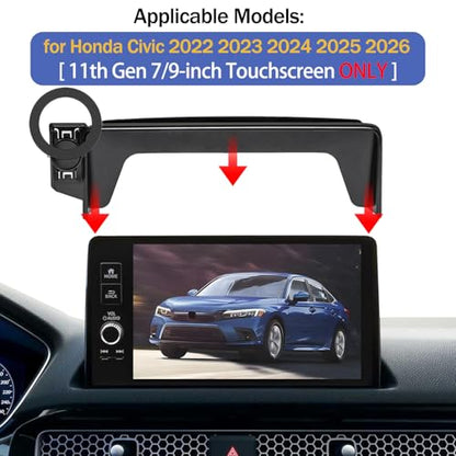 Magnetic Phone Holder for Honda Civic 2026 2025 2024 2023 2022 [11th Gen 7 (for Honda Civic 7/9-inch Screen)