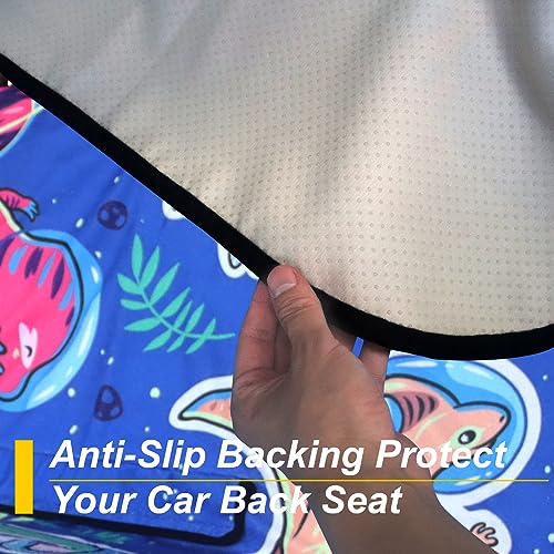 Back Seat Cover for Car Trucks Van SUV (Rear Bench Seat Towel / Cartoon Dinosaur)