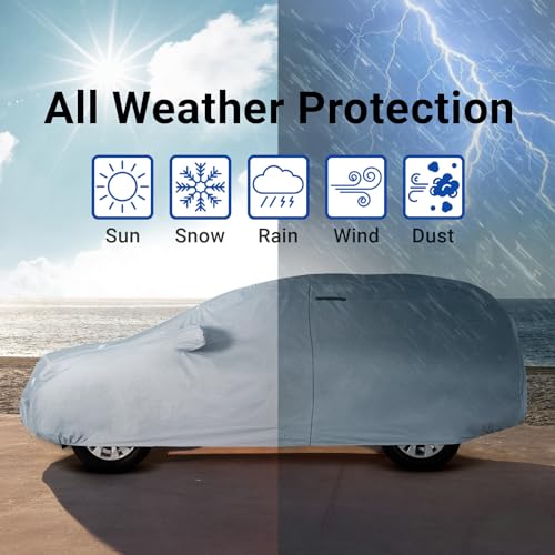 SUV Car Cover Waterproof All Weather for 2012 (Sky Gray / 53. Orlando 2012-2015)