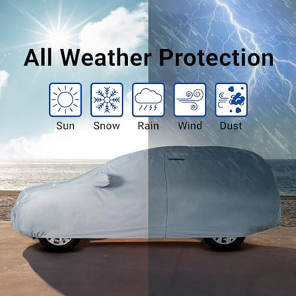 SUV Car Cover Waterproof All Weather for 1967 (Sky Gray / 56. Suburban 1967-1972)