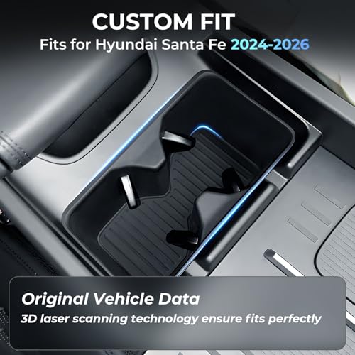 Cup Holder Insert for Hyundai Santa Fe 2026 2025 2024 (Cup Holder for 2024-2026 Santa Fe)