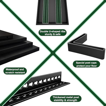 48" W Garage Shelving Heavy Duty (Black / 48”W x 16”D x 72”H)