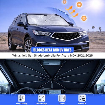 Car Windshield Sun Shade Umbrella for Acura MDX 2021 (For Acura MDX 2021-2026)