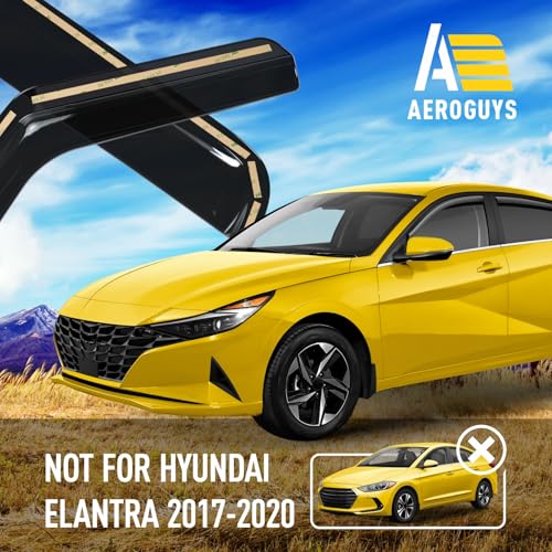 Extra Durable Window Deflectors in (For Hyundai Elantra 21-26)