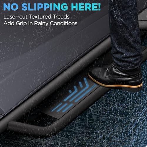 6" Running Boards Anti (Black Round Tube / 07-18 Wrangler JK 4 Doors)