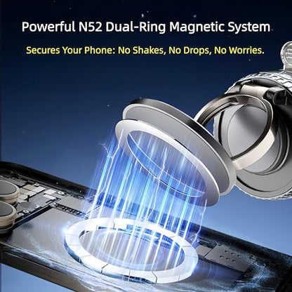 Magnetic Car Phone Mount for MagSafe (C. J36-White Base)