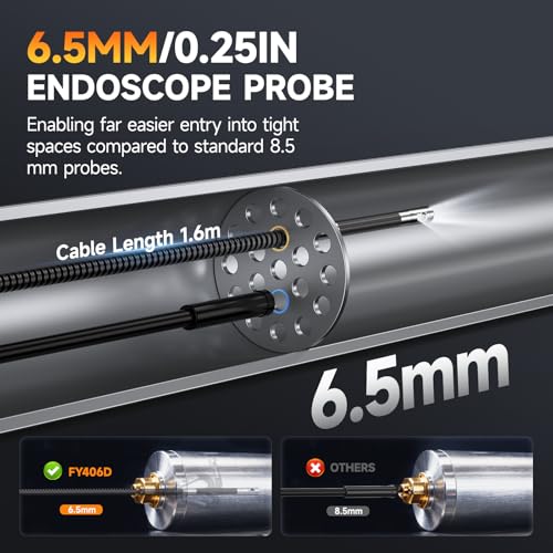Dual Lens 2 Way Articulating Borescope (6.5mm)