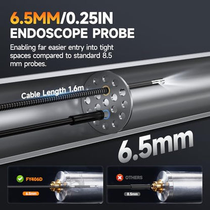 Dual Lens 2 Way Articulating Borescope (6.5mm)
