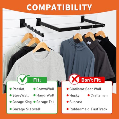 12 Pack Slatwall Accessories Kit with U