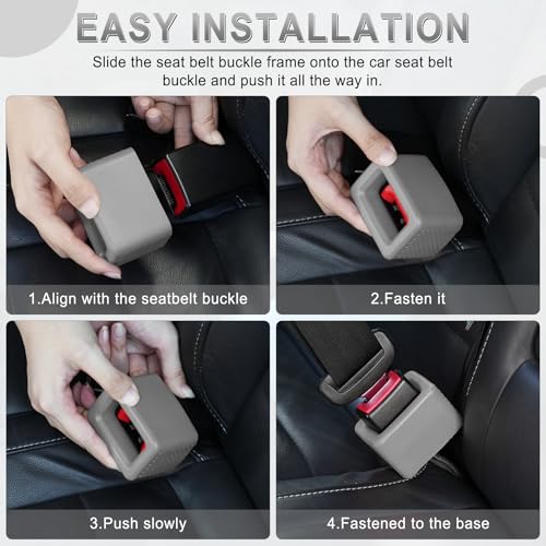 2PCS Seat Belt Buckle Holder (Gray)