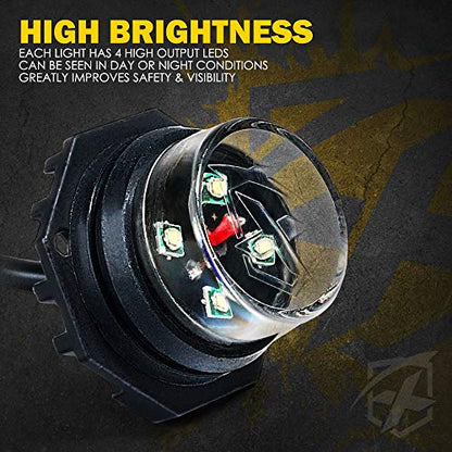 Amber LED Hideaway Strobe Lights Kit (Amber / 6 pcs)
