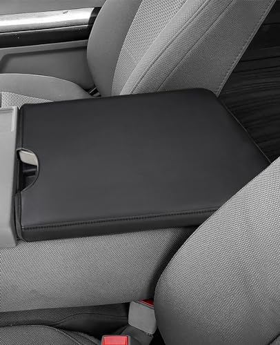 Center Console Armrest Cover for 2026 Ford F150 Accessories 2015 (black stitches / 2015-2026 Jump Seat)