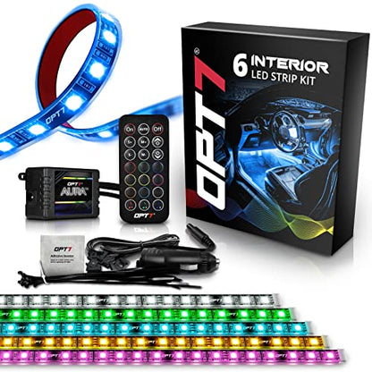 Aura RGB Interior SUV & Van Lights with Remote Control (6pc Single Row / RGB (Red, Green, Blue))