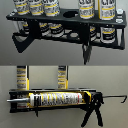 Caulking Tube and Gun Holder Storage Rack Organizer (1)