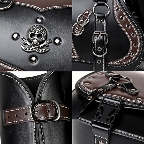 Motorcycle Saddlebags (Brown-1)