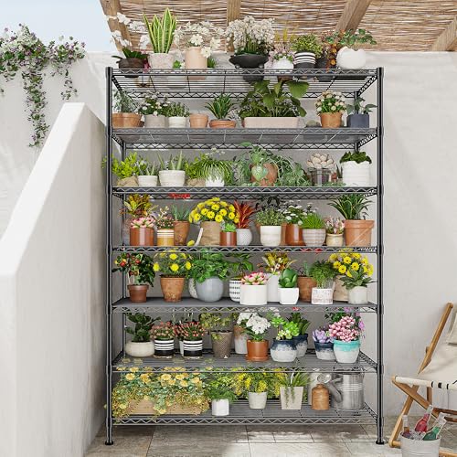 82.6" H 7 Tier Metal Shelving Unit 1400LBS Adjustable Shelves (45" W x 82.6" H x 13.5" D)