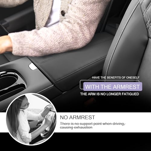 2025 2026 Murano Center Console Cover Compatible with 2025 2026 Nissan Murano Accessories 2025 Murano SL (2025-2026 Murano Thin Black)