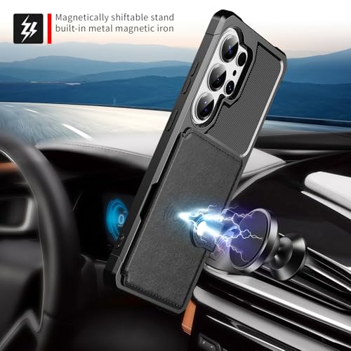 For Samsung Galaxy S26 Ultra Card Holder Case (Black / Galaxy S26 Ultra)