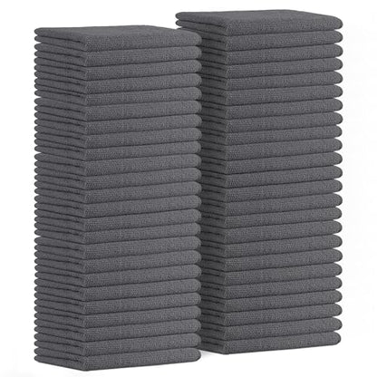 Microfiber Cleaning Cloths (Pack of 48 - 16x16 Inches / Grey)