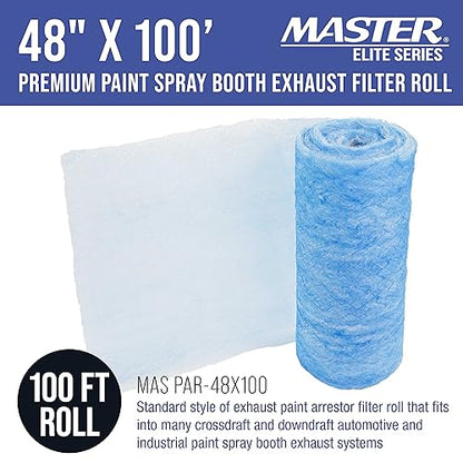 Elite Paint Spray Booth Exhaust Filter Roll 48" x 100' (48 inches x 100 Feet)