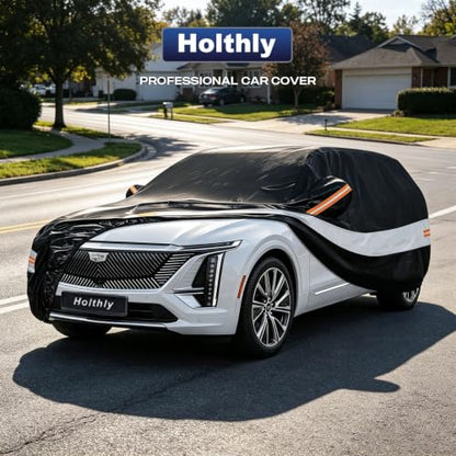 10 Layers SUV Car Cover Custom Fit for Cadillac Lyriq (Black Gray / Custom Fit for Cadillac LYRIQ)