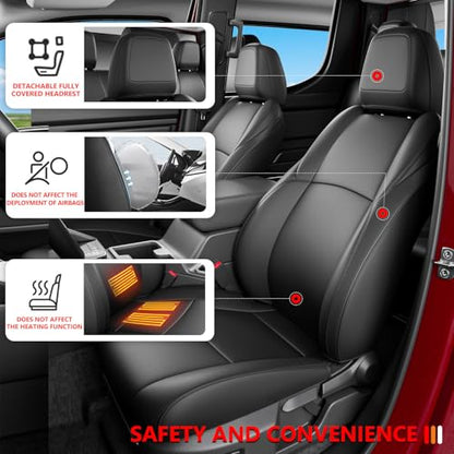Seat Covers Compatible with 2024 (Full Set,Black / Compatible with 24-26 Tacoma)