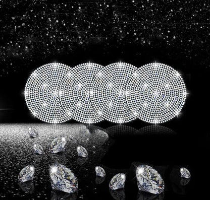 4pcs Bling Car Cup Holder Coaster (Silver / 4pcs)