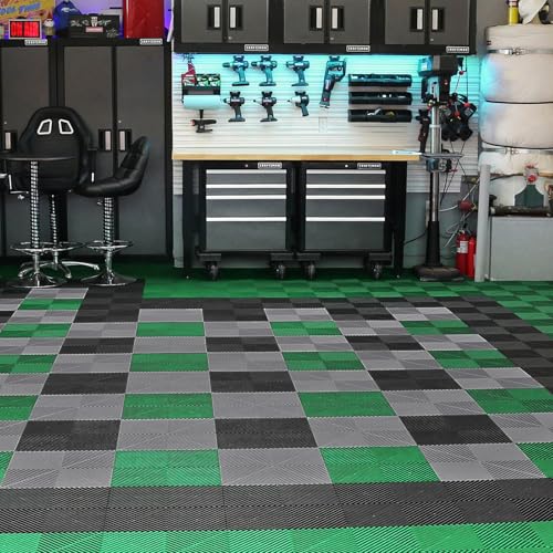Interlocking Drainage Mat (Black / 12 x 12 inch)