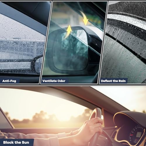 in Channel Rain Guards Fit for 2020 (For 20-25 Silverado 2500/3500 Crew Cab)