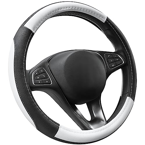 Steering Wheel Cover 14.5 (Standard size[14 1/2''-15''] / Black and White)