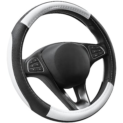 Steering Wheel Cover 14.5 (Standard size[14 1/2''-15''] / Black and White)