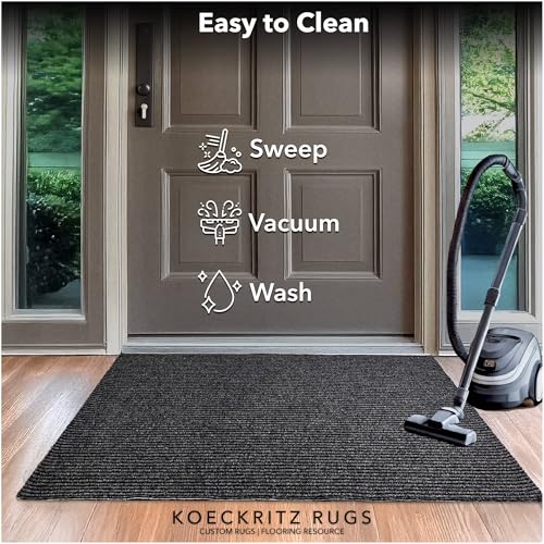 Heavy Duty Durable All Weather Indoor (5' x 20' (Rectangular) / Charcoal)
