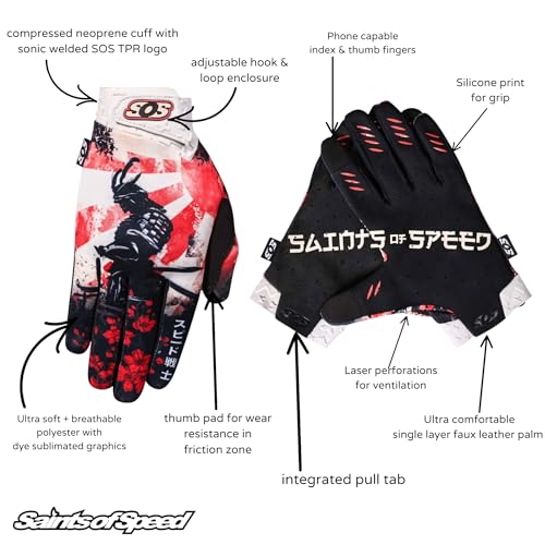 Samurai Dirt Bike Gloves (Medium)