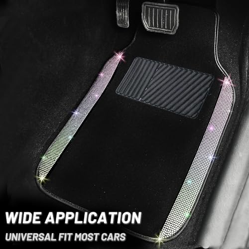 Multicolor Bling Car Floor Mats Full Set (Multicolor Diamond / Car Floor Mats (4 Pieces))