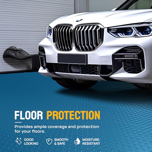 7.5 x 17 FT Garage Floor Mat (7.5'x17' / Blue)