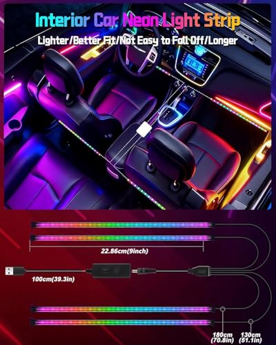 RGB IC Car Interior Lights (APP RGBIC 48 Lights)