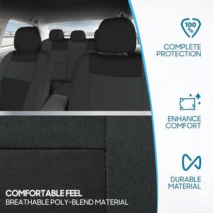 PolyPro Car Seat Covers Full Set in Reverse Charcoal (Reverse Charcoal)